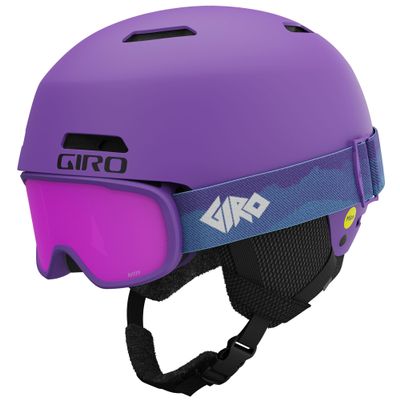Giro Crue Kids Snow Helmet Goggle Combo Matte Purple XS (48.5-52cm)