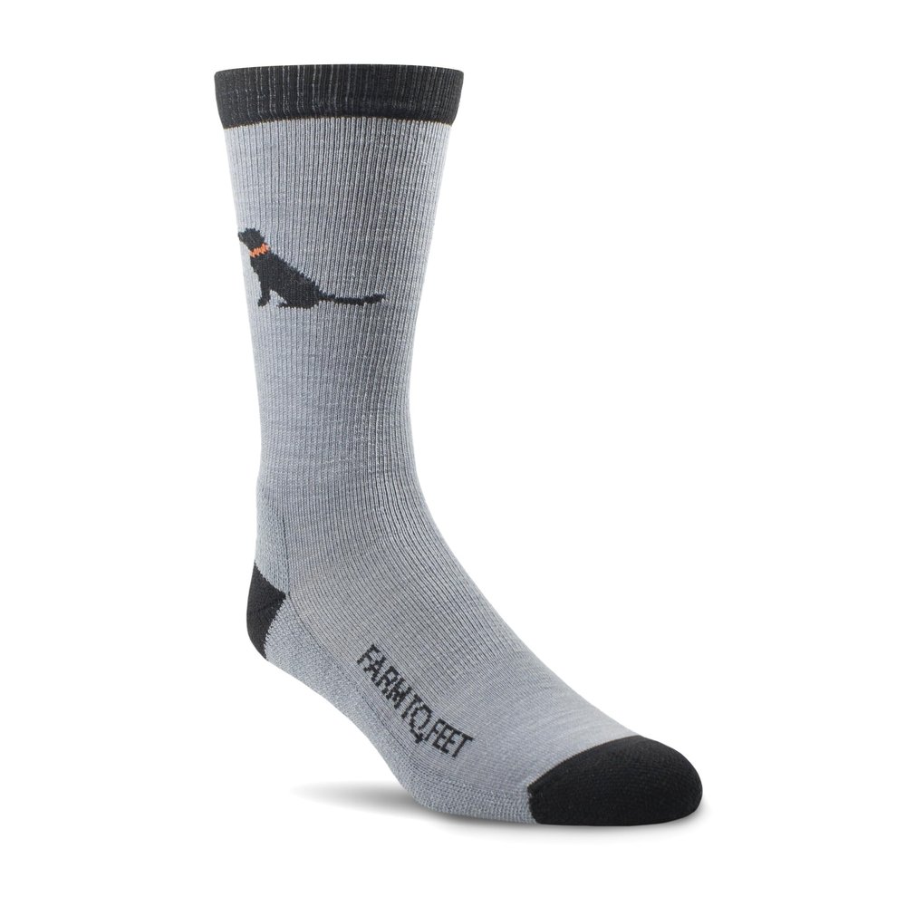 Farm to Feet Kids Sunderland Everyday Light Cushion Crew Sock (Medium, Black)
