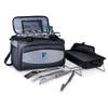 PICNIC TIME NCAA Rhode Island Rams Buccaneer Portable Charcoal Grill & Cooler Tote, BBQ Grill with BBQ Accessories and Cooler Bag, (Black with Gray Accents) view 1