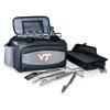PICNIC TIME NCAA Virginia Tech Hokies Vulcan Portable Propane Grill & Cooler Tote, Portable Tabletop Gas Grill (Black with Gray Accents) view 1