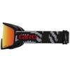 Giro Men's and Youth Blok Ski and Snowboard Goggles - Black & White Reverb Strap with Vivid Ember Lens view 2