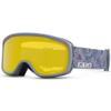 Giro Women's and Youth Moxie Ski and Snowboard Goggles - Grey Botanical Strap with Ultra Black/Yellow Lenses view 4