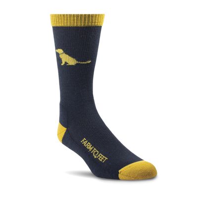 Farm to Feet Kids Sunderland Everyday Light Cushion Crew Socks (Medium, Yellow)