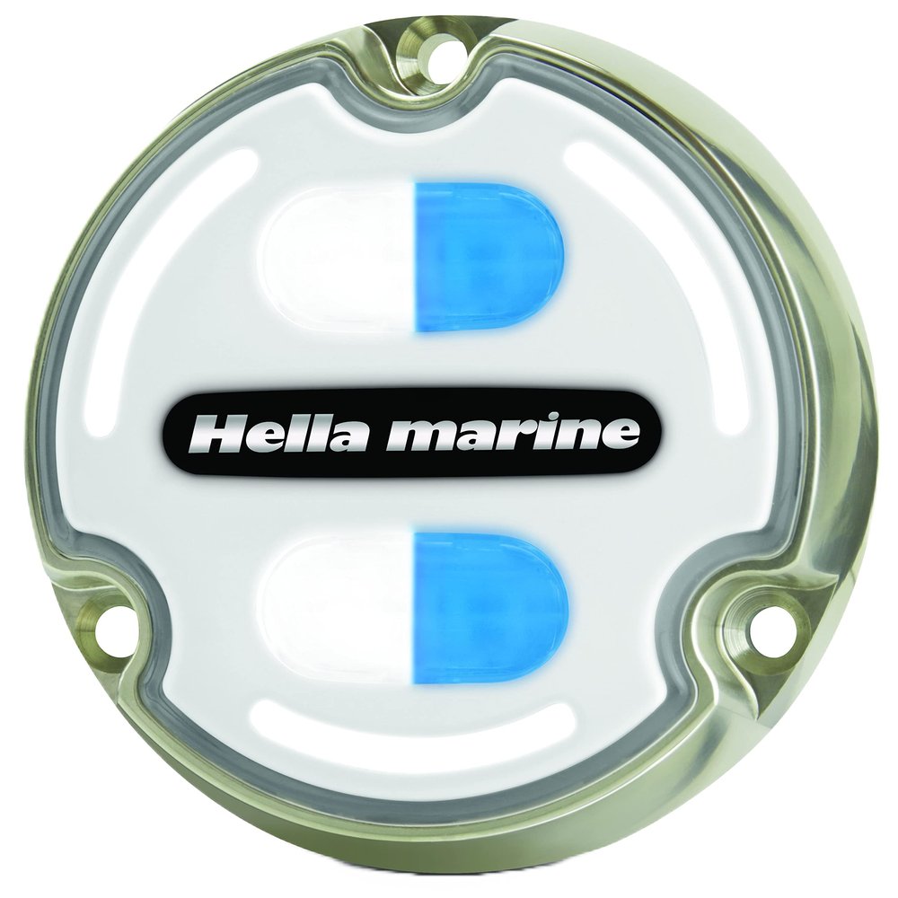 HELLA Marine 16147101 A2 Navigation Light - Blue/White, Bronze, White Lens, Single