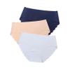3 pcs/lot Seamless Panties Women Solid Sexy Underwear Mid Waist Briefs M to XXL (Color : Khaki, Size : Large) view 1