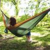 Equip Outdoors Portable Camping Hammock, Hanging Kit Included, One Person Sage and Rust, Size 116" L x 59" W view 2