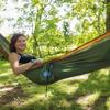 Equip Outdoors Portable Camping Hammock, Hanging Kit Included, One Person Sage and Rust, Size 116" L x 59" W view 3