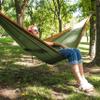 Equip Outdoors Portable Camping Hammock, Hanging Kit Included, One Person Sage and Rust, Size 116" L x 59" W view 4