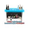 Folding Portable Party Bar w/Patented Multi-Color LED Lights, Hawaiian Graphic, Hawaiian Skirt, and Storage Shelf view 2