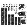 GOTICAL- 5 Products Combo KeyMod 45 Degree Offset Picatinny Rail Mount with KeyMod Modular, 7 Slots Key mod Rail and 5 Slots Aluminum Key mod Rail 13 Slots Key mod Swivel Mount(Combo of 5) view 1
