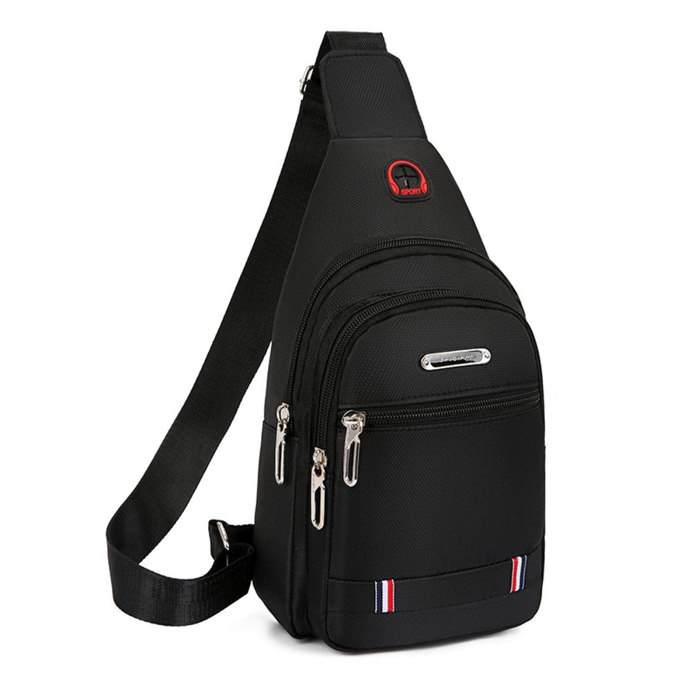 Men's Chest Bag 2023 Korean Outdoor Recreation Sports Waterproof Oxford Cloth Crossbody Chest Crossbody Bag Chest Crossbody Bag Chest Crossbody Bag 8 inches