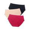 3 pcs/lot Seamless Panties Women Solid Sexy Underwear Mid Waist Briefs M to XXL (Color : Ivory, Size : X-Large) view 1