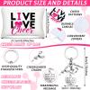 Irenare 4 Pcs Pink Cheerleader Gifts Cheer Stuff 12 oz Stainless Steel Tumbler Cup Makeup Bag Keychain Bracelet Set Gift Bulk for Cheerleader Coach Girls Women Sports Team Accessories view 3