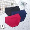 3 pcs/lot Seamless Panties Women Solid Sexy Underwear Mid Waist Briefs M to XXL (Color : red, Size : X-Large) view 2