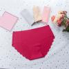3 pcs/lot Seamless Panties Women Solid Sexy Underwear Mid Waist Briefs M to XXL (Color : red, Size : X-Large) view 4