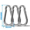 Cable Machine Accessories for Home Gym, 3.8 Inch Heavy Duty Steel Carabiner Clip, LAT Pull Down Attachments, Cable Attachments, Snap Hook view 2