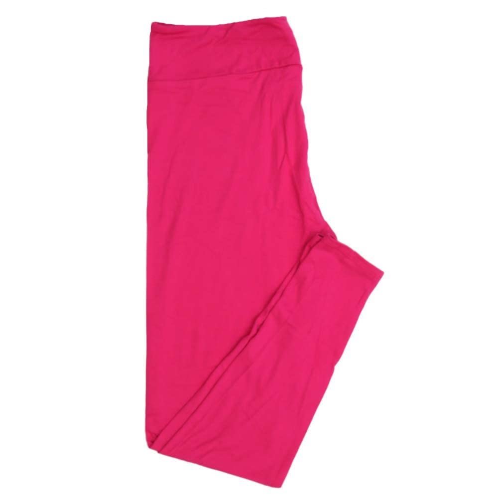 Lularoe Tween TW Valentines Solid Electric Pink Leggings fits Adult Sizes 00-0 3409-A