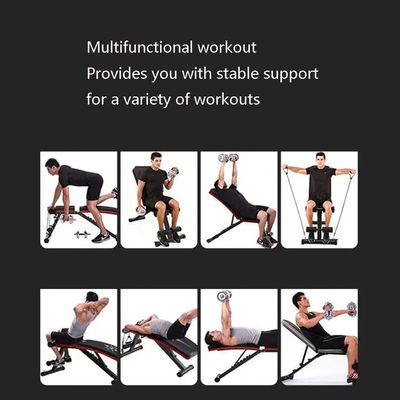 NJCORE Adjustable Weight Bench Foldable Workout Benches for Home Gym Dumbbell Exercise Bench with Elastic Ropes