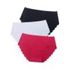3 pcs/lot Seamless Panties Women Solid Sexy Underwear Mid Waist Briefs M to XXL (Color : Sky Blue, Size : XX-Large) view 1