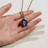 Yocoyee Galaxy Planet Pendant Necklace Glow in Dark Double Side Glass Crystal Ball Moon Earth Astronomy Universe Necklace Luminios Gemstone Necklace for Women Men Friends Gift-Map view 4