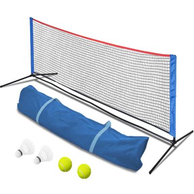 MiniTang Retractable Tennis Net - 10x5.2FT Portable Adjustable Height Steel Frame Net for Pickleball Volleyball Badminton, for Backyard Driveway Camping with Carry Bag
