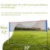 MiniTang Retractable Tennis Net - 10x5.2FT Portable Adjustable Height Steel Frame Net for Pickleball Volleyball Badminton, for Backyard Driveway Camping with Carry Bag view 3