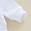 Infant Toddler Baby Boy Easter Outfits Long Sleeve Shirts Waffle Sweatshirt with Bunny Pants 2Pcs Spring Outfits (Bunny White Black, 12-18 Months) view 4