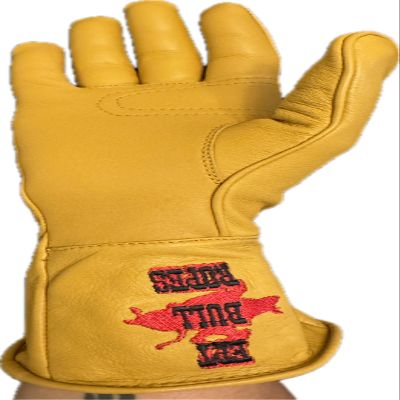 EPT Bull Ropes Bull Riding Glove Adult Left Hand Tan Deer Skin Size 8.0 LH