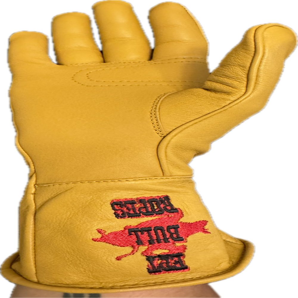 EPT Bull Ropes Bull Riding Glove Adult Left Hand Tan Deer Skin Size 8.0 LH