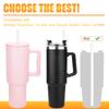 6pcs Straw Replacement for Stanley Cup Accessories, Reusable Straws for Stanley 40 oz 30 oz and Simple Modern Trek Tumbler with Handle, Bottle Straws with Cleaning Brush for Stanley 40oz Jug (12.2in) view 3