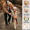 Petimini 14 Inch Little Kids Bike for Age 3 4 5 Years Old Girls Retro Vintage Style Bicycles with Basket Training Wheels and Bell, Peach view 3