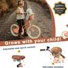 Petimini 14 Inch Little Kids Bike for Age 3 4 5 Years Old Girls Retro Vintage Style Bicycles with Basket Training Wheels and Bell, Peach view 4