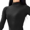 Bciopll Adult Ballet Dance Leotard Turtleneck Long Sleeve Spandex Bodysuit Tops for Women Dance Clothes Women Orange L(height170-175cm) view 2