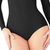 Bciopll Adult Ballet Dance Leotard Turtleneck Long Sleeve Spandex Bodysuit Tops for Women Dance Clothes Women Orange L(height170-175cm) view 3