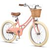 Petimini 20 Inch Girls Bike for Age 6 7 8 9 Years Old Big Kids Retro Vintage Style Bicycles with Basket Dual Hand Brake and Bell, Pach view 1