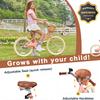 Petimini 20 Inch Girls Bike for Age 6 7 8 9 Years Old Big Kids Retro Vintage Style Bicycles with Basket Dual Hand Brake and Bell, Pach view 4