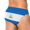 HETOCO Men's Swimwear Flag of Nicaragua Briefs Swim Trunk Triangle Thong Bikini Swimsuit view 2