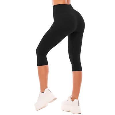 SINOPHANT High Waisted Leggings for Women - Full Length Capri Buttery Soft Yoga Pants for Workout Athletic(Capri Black,XXL)