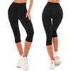 SINOPHANT High Waisted Leggings for Women - Full Length Capri Buttery Soft Yoga Pants for Workout Athletic(Capri Black,XXL) view 2