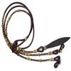 Chestnut/Burgundy/Maroon Raw Hide Hand Made Rope with Natural Knots Raw Hide Leather Horse Tack Hand-Braided Romal Romel Reins Hand Made Reins-8.5 Ft, 52' Romel view 1