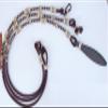 Chestnut/Burgundy/Maroon Raw Hide Hand Made Rope with Natural Knots Raw Hide Leather Horse Tack Hand-Braided Romal Romel Reins Hand Made Reins-8.5 Ft, 52' Romel view 2