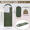 Macarrie 10 Pcs Bulk Sleeping Bags for Homeless Donation Shelter Adults 0 Degree Waterproof Sleeping Bags with Compression Sack for Cold Weather Emergency Hiking Camping Warm(Green) view 4