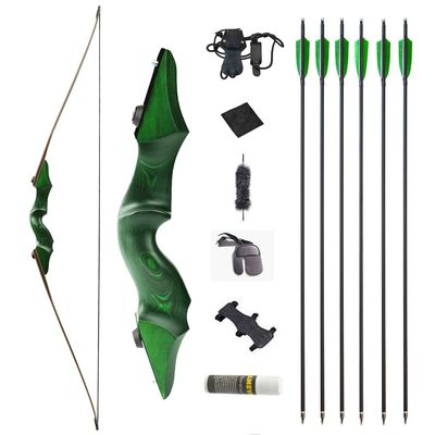 60 Inch Black Hunter Takedown Longbow 20-60lbs Traditional Wood Longbows Right Hand and Left Hand American Hunting Longbow for Outdoor Hunting Shooting