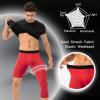 Akkad Kuti Mens One Leg Compression Tights for Basketball 2 Pack Gym Sport Leggings 3/4 Compression Pants with Pockets (White Red, S) view 4