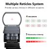CVLIFE Reflex Sight, 1x22x33mm Red Green Dot Sight with 4 Adjustable Reticles for 20mm Picatinny Rail, Silver view 2