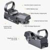 CVLIFE Reflex Sight, 1x22x33mm Red Green Dot Sight with 4 Adjustable Reticles for 20mm Picatinny Rail, Silver view 4