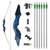 60 Inch Black Hunter Takedown Longbow 20-60lbs Traditional Wood Longbows Right Hand and Left Hand American Hunting Longbow for Outdoor Hunting Shooting