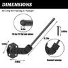 45 Degree Handgun Hanger, Pistol Accessories Concealed Storage Display Rack Solid Steel Gun Holder Universal Handgun Organizer for Safe Cabinetm, Works for Handguns .22 Cal and Larger (1 Pack) view 2