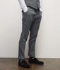 Aesido Mens Pants Herringbone Vintage Dress Pant Hemmed Pleated Suit Pants(Burgundy,36W x 32L) view 3