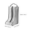 2pcs Boot Storage, Portable Tall Boots Storage Protector Bag Clear Shoes Cover Pouches Organizers for Men & Women Travel Sneakers (Black Edge) view 2